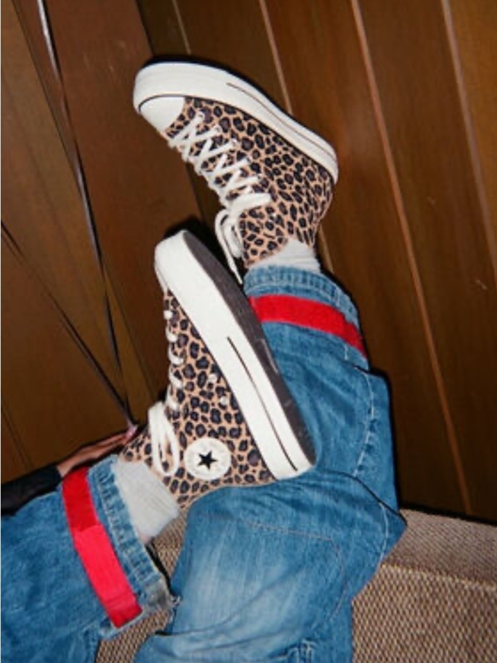 CONVERSE Ctas animal print suede platform lace up shoes sneakers sz 8.5 new